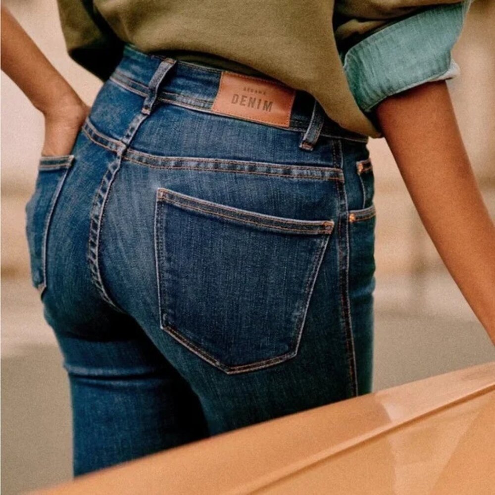 Sezane The Perfect Slim 7/8 - Light Blue NWT
